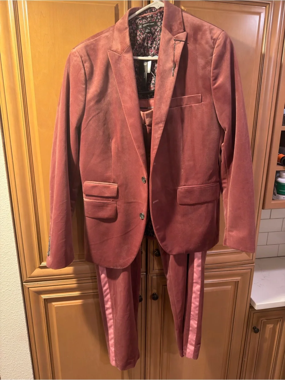 INC International Concepts Velvet Blazer NWT & Matching Pants Set
